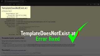 TemplateDoesNotExist at How to fix Django Error