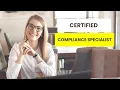 Certified Compliance Specialist