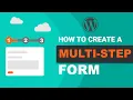 How To Create A Multi Step Form on Wordpress FREE