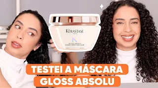 MÁSCARA GLOSS ABSOLU DA KERASTASE - TESTEI NO MEU CABELO CACHEADO  | JULIANA LOUISE