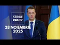 Lagu Știrile PRO TV - 28 Noiembrie 2025 | Ministrul Apărării, Ionuţ Moşteanu, și-a dat demisia