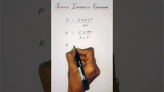 Simple Interest Formula Shorts Youtubeshorts  Simple Interest Formula Shorts Youtubeshorts