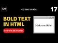 How To Make Text Bold In HTML Using CSS Coding Ninja