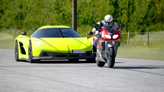 Suzuki TL1000R vs Koenigsegg Jesko Absolut Ferocious Hypercars at Old SPA