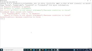 assert keyword in python