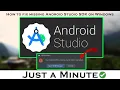 How to fix missing Android Studio SDK on Windows 10