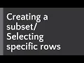 Creating a specific rows