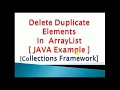 How to Delete Duplicate elements in ArrayList in JAVA Program Code