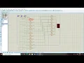 3 Binary inputs to decimal values in 7-segment decoder Proteous