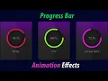 How To Create Pure CSS Circular Progress Bar Only HTML And CSS CSS Glassmorphism Effects