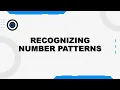 Recognizing Number Patterns