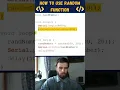 How To Use The Random Function In Arduino Short
