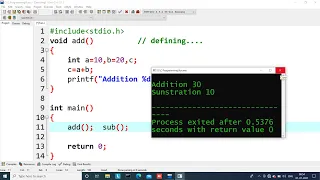 c program to make a simple function program c function