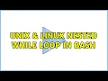Unix Linux Nested while loop in bash 2 Solutions
