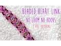 Rainbow Loom Beaded heart link 2 Pegs Only No Loom