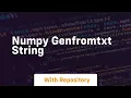 numpy genfromtxt string