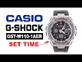 How to set time on Casio G-Shock GST-W110-1AER 4K