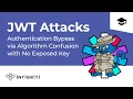 JWT Authentication Bypass via Algorithm Confusion with No Exposed Key