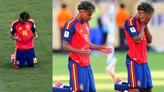 Emotional Lamine Yamal Drops to His Knees Makes Dua win in Spain vs Argentina final World Cup 2026