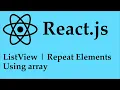 React js ListView Repeat Elements Using array Hindi and Urdu