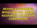 DevOps SysAdmins MySql and SQL Server resources utilization comparision 2 Solutions