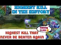 Download HIGHEST KILL THAT NEVER EVER BE BEATEN AGAIN | MOBILE LEGENDS WORLD RECORD KILL mp4 3gp mp3 videos - waplic