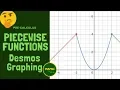 How to Graph Piecewise Functions on Desmos com Calculator w Domain Limits Pre-Calculus