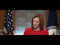 Jen psaki calling her own statement ridiculous on hot mic at the end