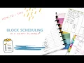 BLOCK SCHEDULING in a Happy Planner How-to Tips