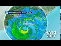 Radar images of Super Typhoon Hato 1713