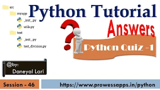 Python Tutorial for Beginners Python Quiz-1 Answers