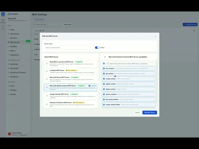 Thumbnail for Microsoft Outlook Contacts MCP