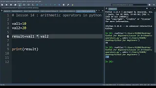 Lesson 14 Arithmetic Operators in python All arithmetic operators in python with examples