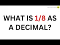 What is as a decimal QnA Explained