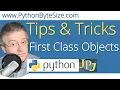 Python Tip First Class Objects