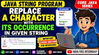 Replace Character with Its Occurrence in String Java String Coding Interview Question Core Java
