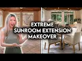 DIY EXTREME SUNROOM MAKEOVER OPEN CONCEPT LIVING ROOM
