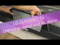 LG OLED55C1 C1 2021 TV unboxing setup and 4K demo