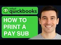 How To Print a Pay Stub In QuickBooks Online - 2025 Step bY Step