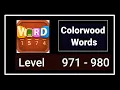 Colorwood Words All Levels 971 - 980 Answers Walkthrough