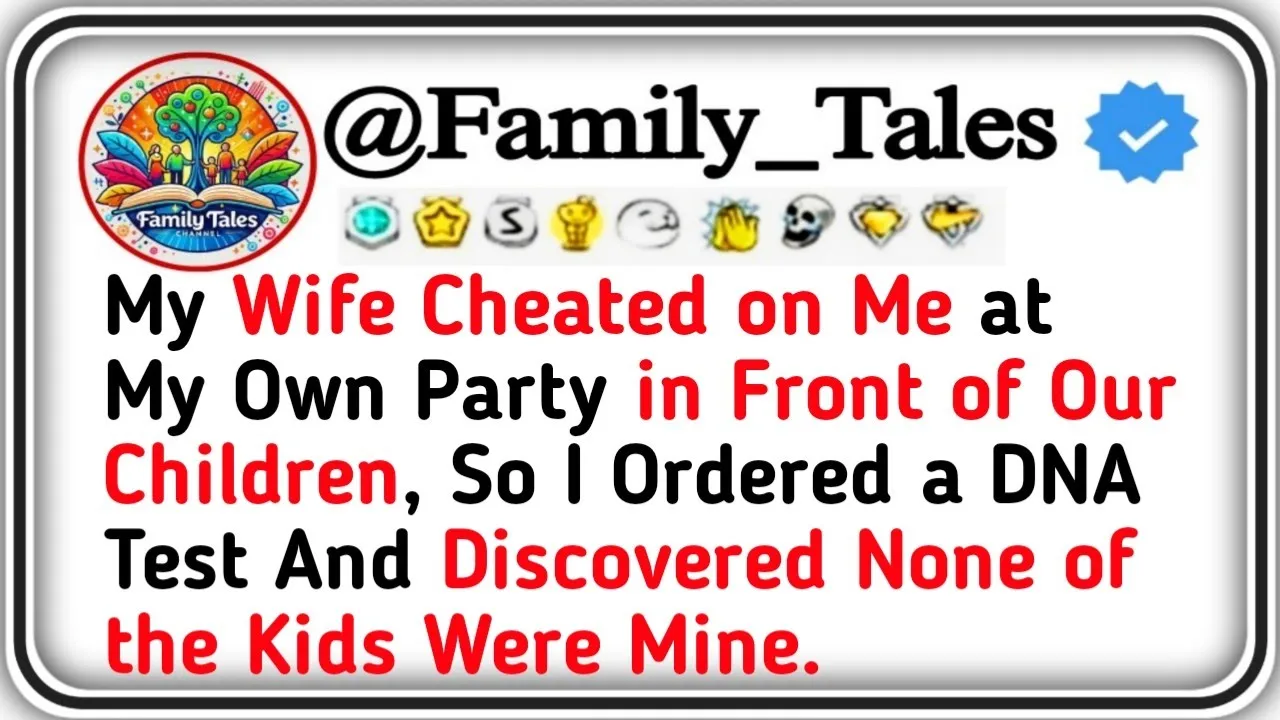 Outline Video My wife cheated on me in my own party in front of our children, so I ordered a DNA test out of