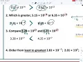 Comparing and Ordering Numbers in Scientific Notation