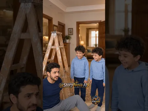 الأب طلب اللمبة من التوأم… واللي حصل خلاه يتجنن! 😂💡#10millionview #shorts #funny #كوميديا #ضحك