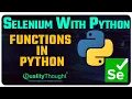 Automation testing Selenium with Python Functions in Python Quality Tought Selenium with Python