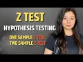 Z Test hypothesis Testing Types of Z Test Explanation with example Statistics