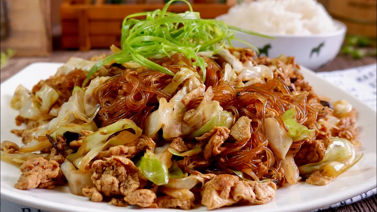 Zero Skills Required! Stir Fried Cabbage & Glass Noodles with Eggs  Chinese Stir Fry Recipe