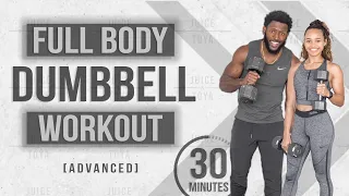 30 Minute Full Body Dumbbell Workout NO REPEAT Advanced