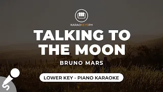 talking to the moon bruno mars lower key piano karaoke 