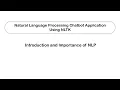 Chatbot application using NLP - Machine Learning Project
