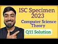 ISC Class 12 Computer Science 2023 Theory Specimen Q11 - Insert Node in Front of Linked List